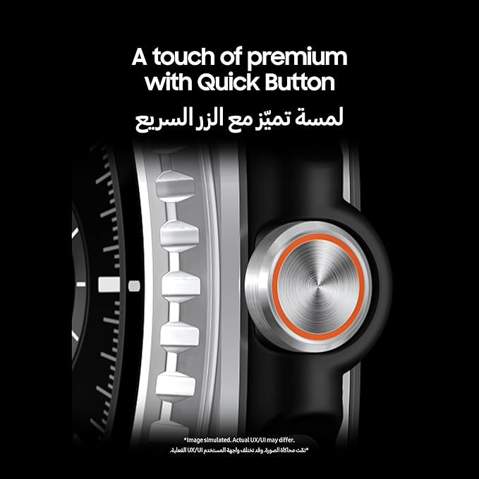 Samsung Galaxy Watch8 Classic Black, Bluetooth, 46mm Smartwatch, Cushion Design, Rotating Bezel, Quick Button, 3nm Processor, Sleep Coaching, Running Coach (UAE Version)