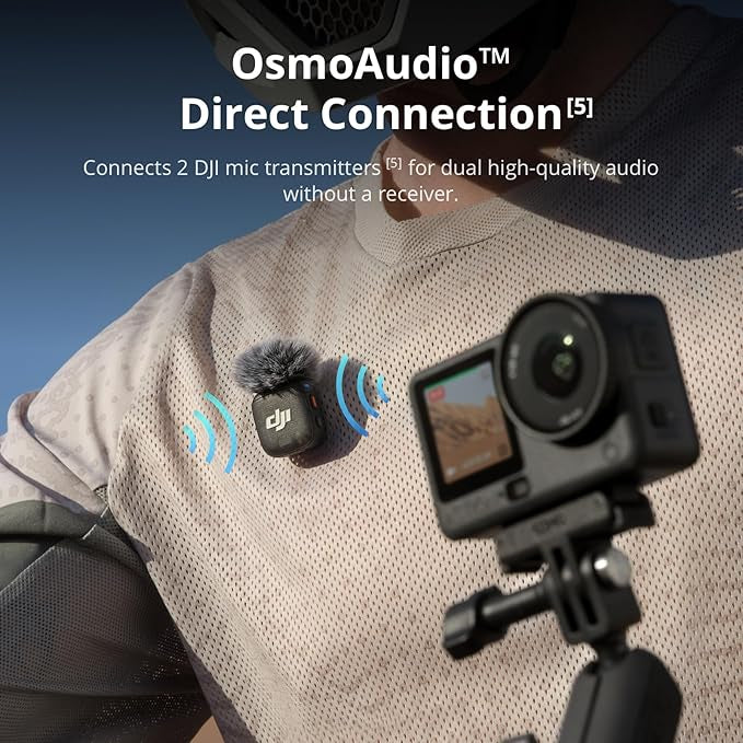 DJI Osmo Action 6 Standard Combo, Action Camera With 1/1.1″ Square Sensor, Variable Aperture of f/2.0–f/4.0, Cold-Resistant, 4hrs Battery, Action Camera 4K Ideal for Quick Capture of Exciting Moments