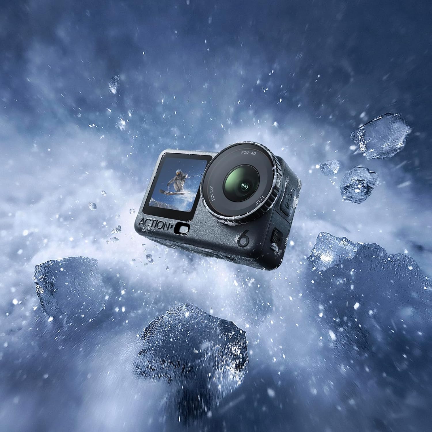 DJI Osmo Action 6 Standard Combo, Action Camera With 1/1.1″ Square Sensor, Variable Aperture of f/2.0–f/4.0, Cold-Resistant, 4hrs Battery, Action Camera 4K Ideal for Quick Capture of Exciting Moments