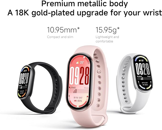 XIAOMI Mi Smart Watch Band 10, 5ATM Waterproof Fitness Step Tracker Sports Digital Smart Watch Health Band for Men Women, 1.72" AMOLED Display, 150+ Sports Modes 24/7 Sleep Monitor (Glacier Silver)