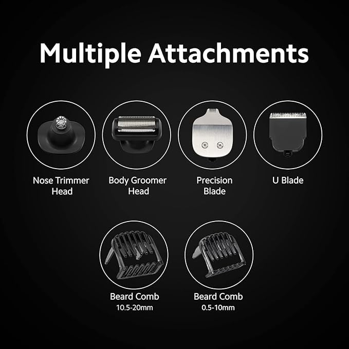 Xiaomi Grooming Kit Pro, 40 length settings, Face, Hair, Body - Everything-in-One Professional Styling Trimmer, Body Grooming, Nose & Ear Hair Trimming, Hair Clippers, Beard Combs, Quick Charge