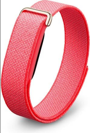 Google Fitbit Air - Screen-Free Fitness Tracker with Sports Activity Tracker, Heart Rate & Sleep Tracker, AI-Powered Personalized Coaching - Raspberry Red