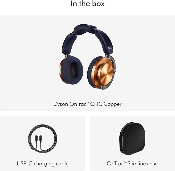 Dyson OnTrac™ Over Ear Wireless Headphones - Active Noise Cancelling, Up to 55 Hours Battery Life(2), Customizable, Transparency Mode - CNC Copper