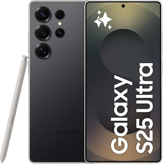 Samsung Galaxy S25 Ultra AI Phone, 256GB Storage, 12GB RAM, Titanium Black, Android Smartphone, 200MP Camera, S Pen, Long Battery Life (UAE Type Approved)