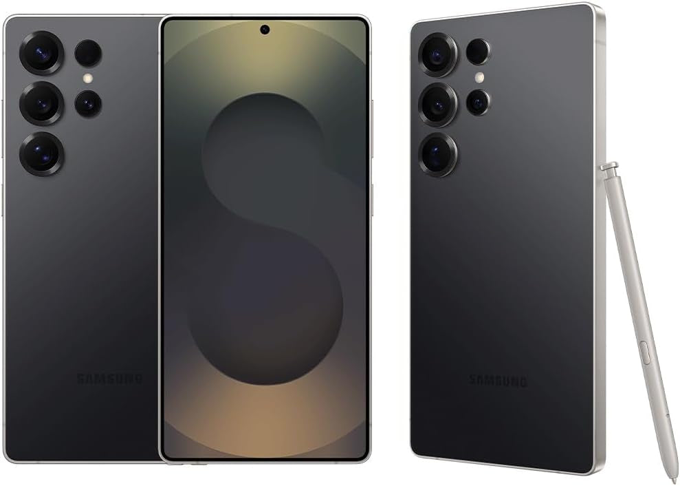 Samsung Galaxy S25 Ultra AI Phone, 256GB Storage, 12GB RAM, Titanium Black, Android Smartphone, 200MP Camera, S Pen, Long Battery Life (UAE Type Approved)