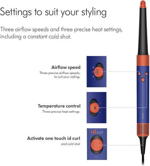Dyson Airwrap i.d. Multi-Styler & Dryer (Vinca Blue/Topaz) - Limited Edition, 1300 Watts - International Version