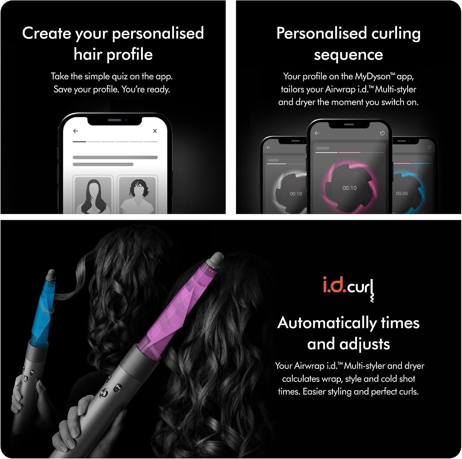 Dyson Airwrap i.d. Multi-Styler & Dryer (Vinca Blue/Topaz) - Limited Edition, 1300 Watts - International Version