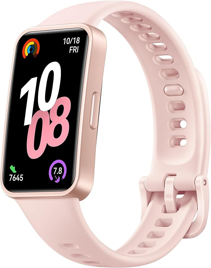 HUAWEI Band 10 Smart Watch, Metallic Design and Comfortable Wearing, Pro-level Sleep Analysis, Emotional Health Aid, 100 Workout Modes, Robust Battery Life, IOS and Android, Pink