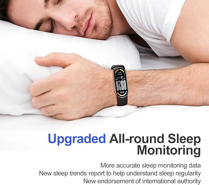 Xiaomi Smart Band 10 - Battery Life up to 21 Days, 1.72" Display, AMOLED with 60Hz Refresh Rate, Sleep, Stress, SpO2, Heart Rate Monitor, 5 ATM, Mi Fitness, Black
