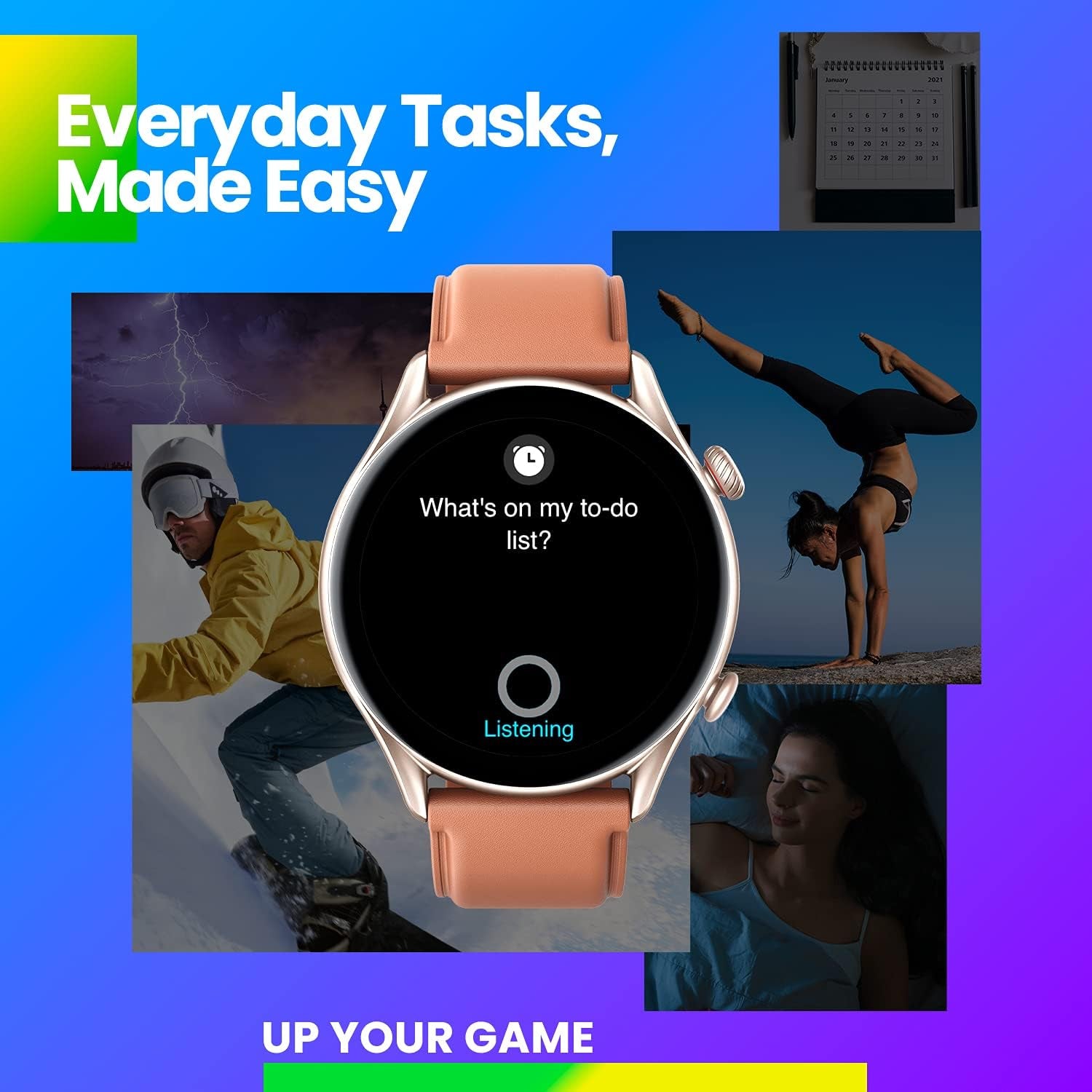 Amazfit GTR 3 Pro Smart Watch 1.45" Ultra HD AMOLED Display 24hrs Health Monitoring 150+ Sports Mode Fitness Watch | Built-In Alexa & GPS | 12-Days Long Battery Life | 5 ATM Water Resistant - Black