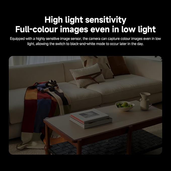 Xiaomi C701 4K 8MP Pan/Tilt Indoor Camera House WiFi Security Camera 360° Coverage AI Detection Night Vision Baby Pets Dogs Monitor Cameras Works with Alexa & Google