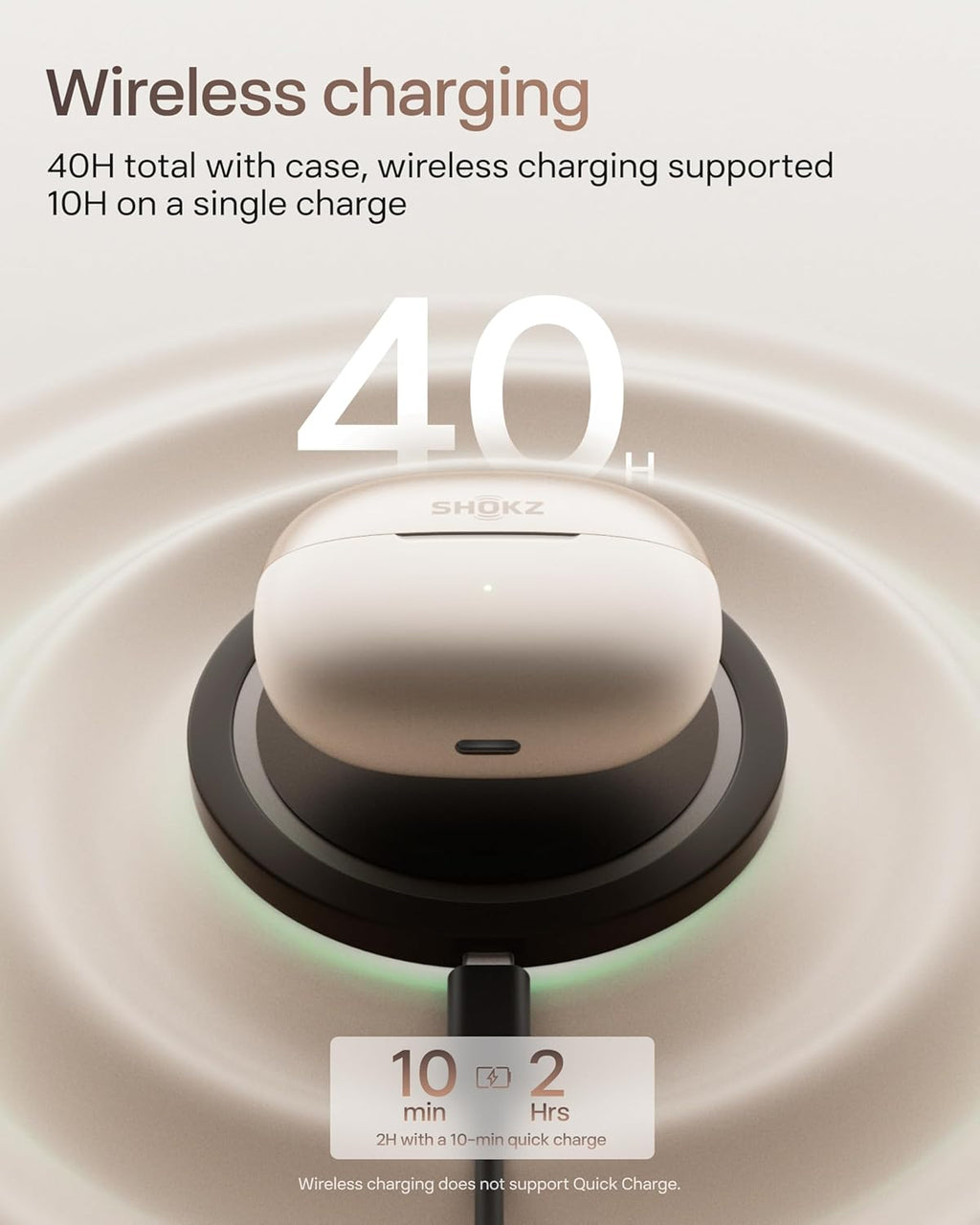 SHOKZ OpenDots ONE Open Ear Headphones, Premium Dolby Audio 6.5g Clip On Earbuds Bluetooth 5.4, Wireless Earphones with Mic, Fast Charging 40 hrs Playtime, IP54, with Cleaning Cloth,for Walking- Grey