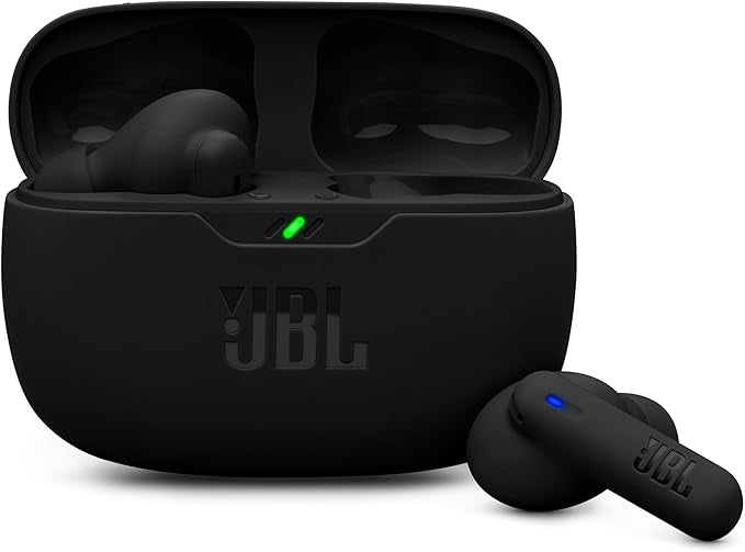 JBL Wave Beam 2 Adaptive Noise Cancelling with Smart Ambient True Wireless Earbuds, Deep Bass, Comfort Fit, 40H Battery, Hands-Free + VoiceAware, Water and Dust Resistant - Black, JBLWBEAM2BLK | Bluetooth 5.3, Up to 40 Hours of Autonomy, JBL Pure Bass Sou