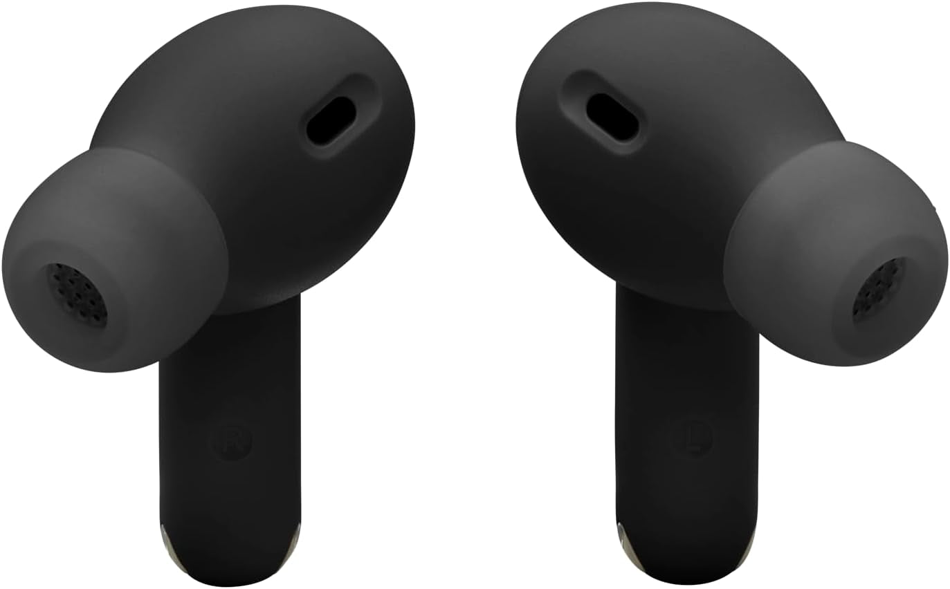 JBL Wave Beam 2 Adaptive Noise Cancelling with Smart Ambient True Wireless Earbuds, Deep Bass, Comfort Fit, 40H Battery, Hands-Free + VoiceAware, Water and Dust Resistant - Black, JBLWBEAM2BLK | Bluetooth 5.3, Up to 40 Hours of Autonomy, JBL Pure Bass Sou
