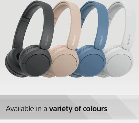 Sony WH-CH520 Wireless Headphones, 50 hours battery life, Clearer hands-free calling, Multipoint Connection, On-ear style, Blue, UAE Version - 1-Year warranty
