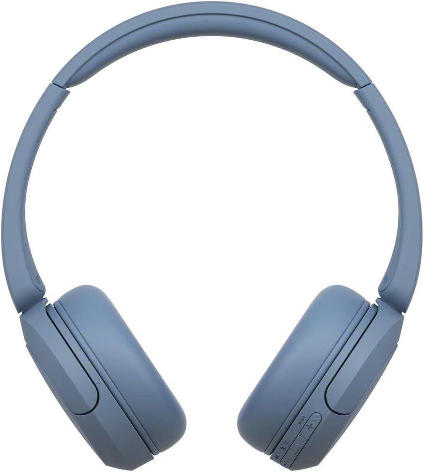 Sony WH-CH520 Wireless Headphones, 50 hours battery life, Clearer hands-free calling, Multipoint Connection, On-ear style, Blue, UAE Version - 1-Year warranty