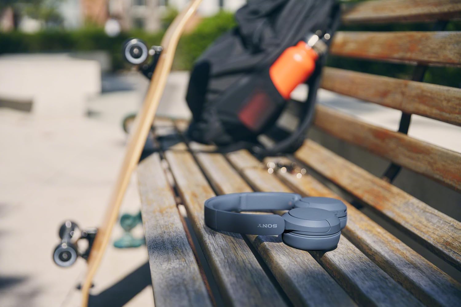 Sony WH-CH520 Wireless Headphones, 50 hours battery life, Clearer hands-free calling, Multipoint Connection, On-ear style, Blue, UAE Version - 1-Year warranty