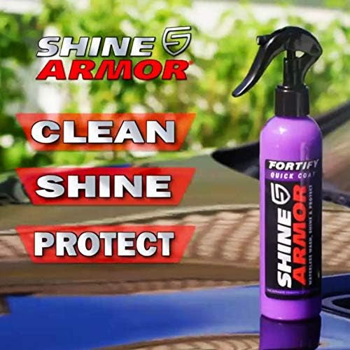 SHINE ARMOR Fortify Quick Coat High Performance Ceramic Coating, Car Wax Spray, Hydrophobic Finish Polishing and Polymer Paint Sealant Protection for C Seats