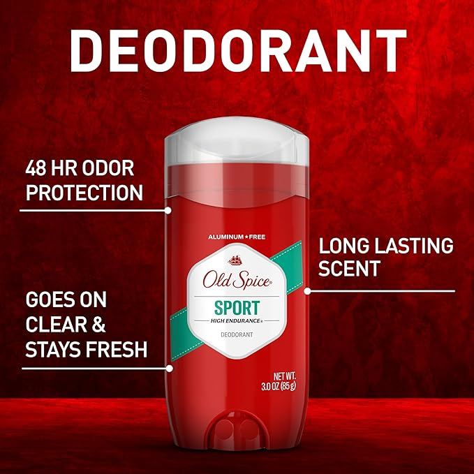 Old Spice Aluminum Free Deodorant For Men, High Endurance Sport Scent, Long-Lasting Odor Protection, Daily Freshness - 85g Pack Of 3 (3.0OZ)