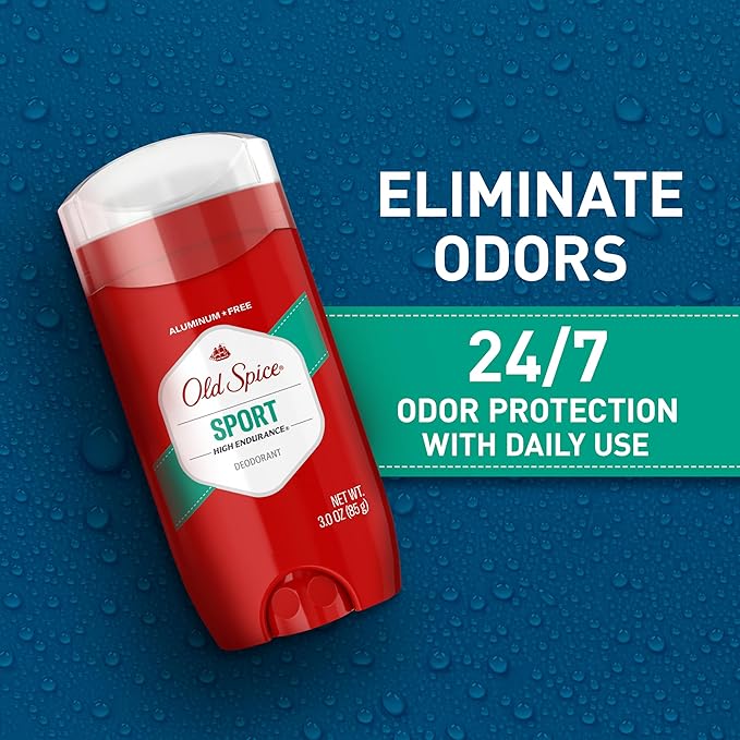 Old Spice Aluminum Free Deodorant For Men, High Endurance Sport Scent, Long-Lasting Odor Protection, Daily Freshness - 85g Pack Of 3 (3.0OZ)