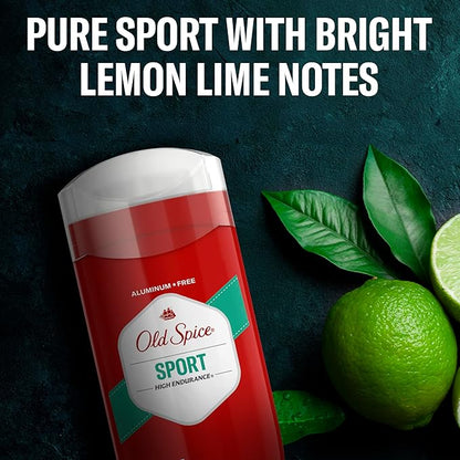 Old Spice Aluminum Free Deodorant For Men, High Endurance Sport Scent, Long-Lasting Odor Protection, Daily Freshness - 85g Pack Of 3 (3.0OZ)