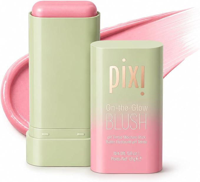Pixi On-the-Glow Blush - CheekTone, pH Reactive Hydrating Tinted Moisture Blush Stick with Ginseng, Aloe Vera & Fruit Extracts, For Cheeks & Lips, 19g / 0.6oz, Paraben-Free