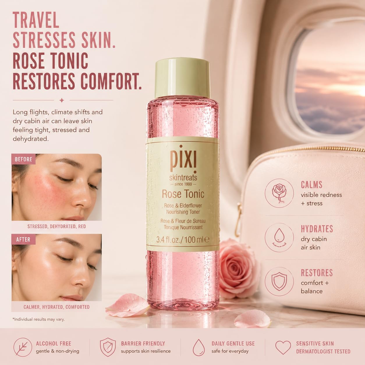 Pixi Skintreats Rose Tonic - 100ml