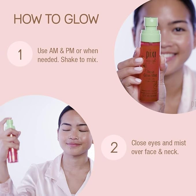 Pixi by Petra Rose Glow Mist - 2.70 fl oz Rose Glow
