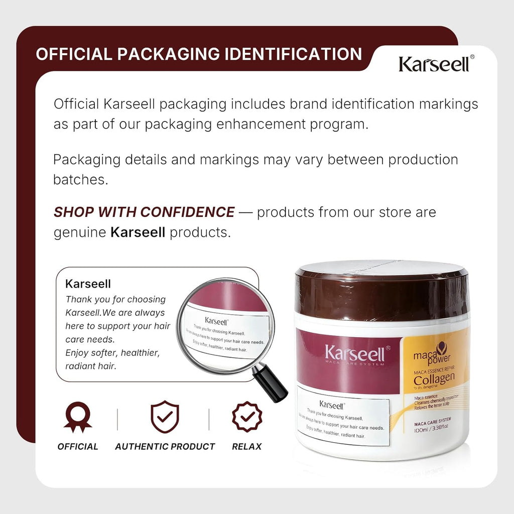 Karseell 3.38floz 100ml Collagen Hair Treatment Deep Repair Conditioning Argan Oil Collagen Hair Mask Essence for Dry Damaged Hair All Hair Types