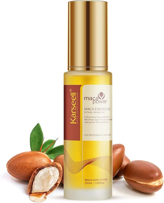 Karseell Argan Oil for Hair Healing Cold Pressed Weightless Moroccan Oil Hair Oil for Dry Damaged Hair 50ml