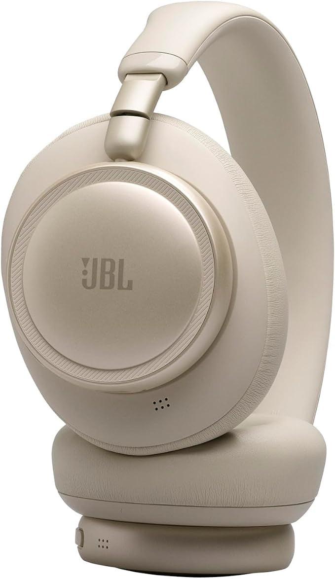 JBL Live 780NC Wireless Over-Ear Headphones with Adaptive Noise Cancelling, Spatial Sound, Voice Control and JBL Pure Bass, Champagne