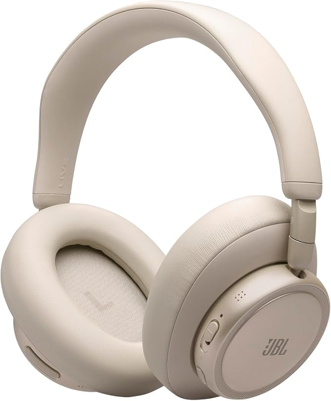 JBL Live 780NC Wireless Over-Ear Headphones with Adaptive Noise Cancelling, Spatial Sound, Voice Control and JBL Pure Bass, Champagne