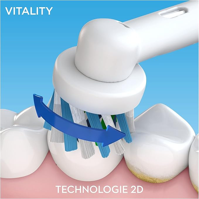 Oral-B Vitality 100 Electric Rechargeable Toothbrush, White (With Uae 3 Pin Plug)