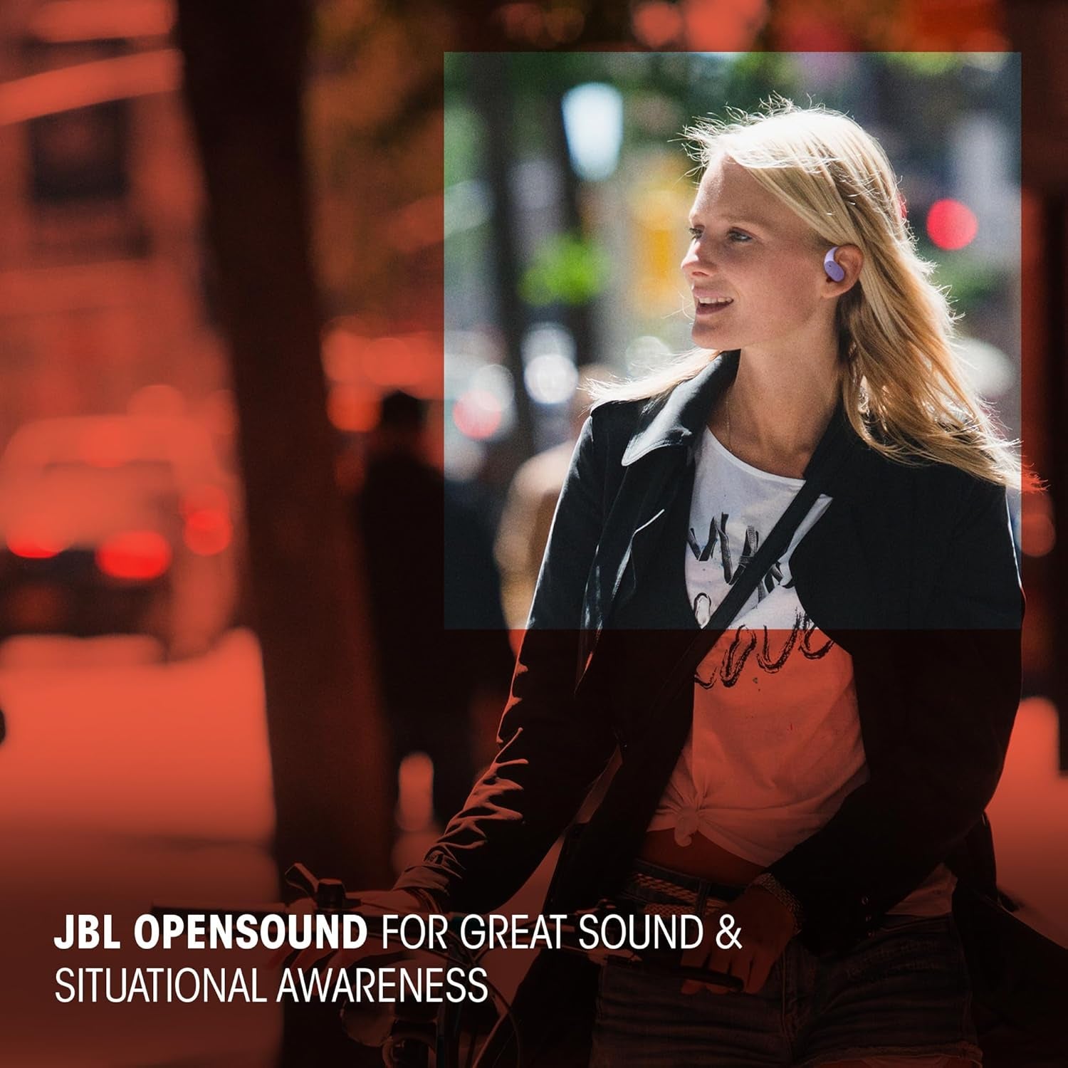 JBL Sense Lite Wireless Earbuds with Open Design and Ear Hook, JBL OpenSound Air Conduction Technology, 32 Hours Operation, Water & Dust Resistant IP54, Black