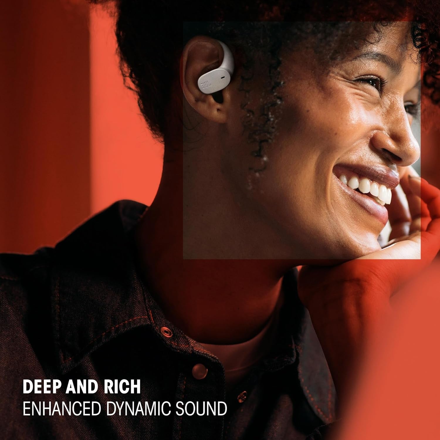 JBL Sense Lite Wireless Earbuds with Open Design and Ear Hook, JBL OpenSound Air Conduction Technology, 32 Hours Operation, Water & Dust Resistant IP54, Black