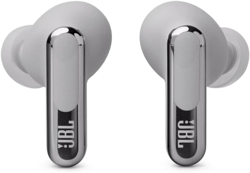 JBL Live Beam 3 True wireless noise-cancelling earbuds with stick-closed design and Smart Charging Case, JBLLIVEBEAM3SIL, Silver
Visit the JBL Store