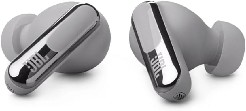 JBL Live Beam 3 True wireless noise-cancelling earbuds with stick-closed design and Smart Charging Case, JBLLIVEBEAM3SIL, Silver
Visit the JBL Store