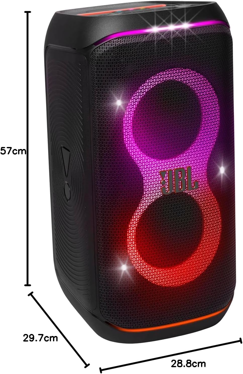 JBL Party Box Club 120 | Powerful Sound & Lightshow | Up to 12 Hours Playtime | AI Sound Boost | Multi-speaker connection by Auracast | Dual Mic & Guitar Inputs | JBLPBCLUB120UK, Black
