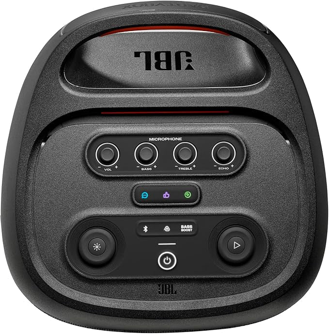 JBL PartyBox 720 Portable Party Speaker with 800W Pro Sound, Futuristic Lightshow, IPX4 Splashproof, Bluetooth 5.4, Replaceable Battery Compatible (Sold Separately), Dual XLR & USB-C Ports