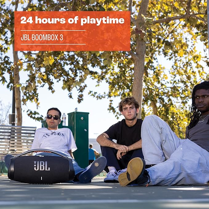 JBL Boombox 3 Bluetooth Speaker - Black, JBLBOOMBOX3BLKAM, JBLBOOMBOX3BLKUK