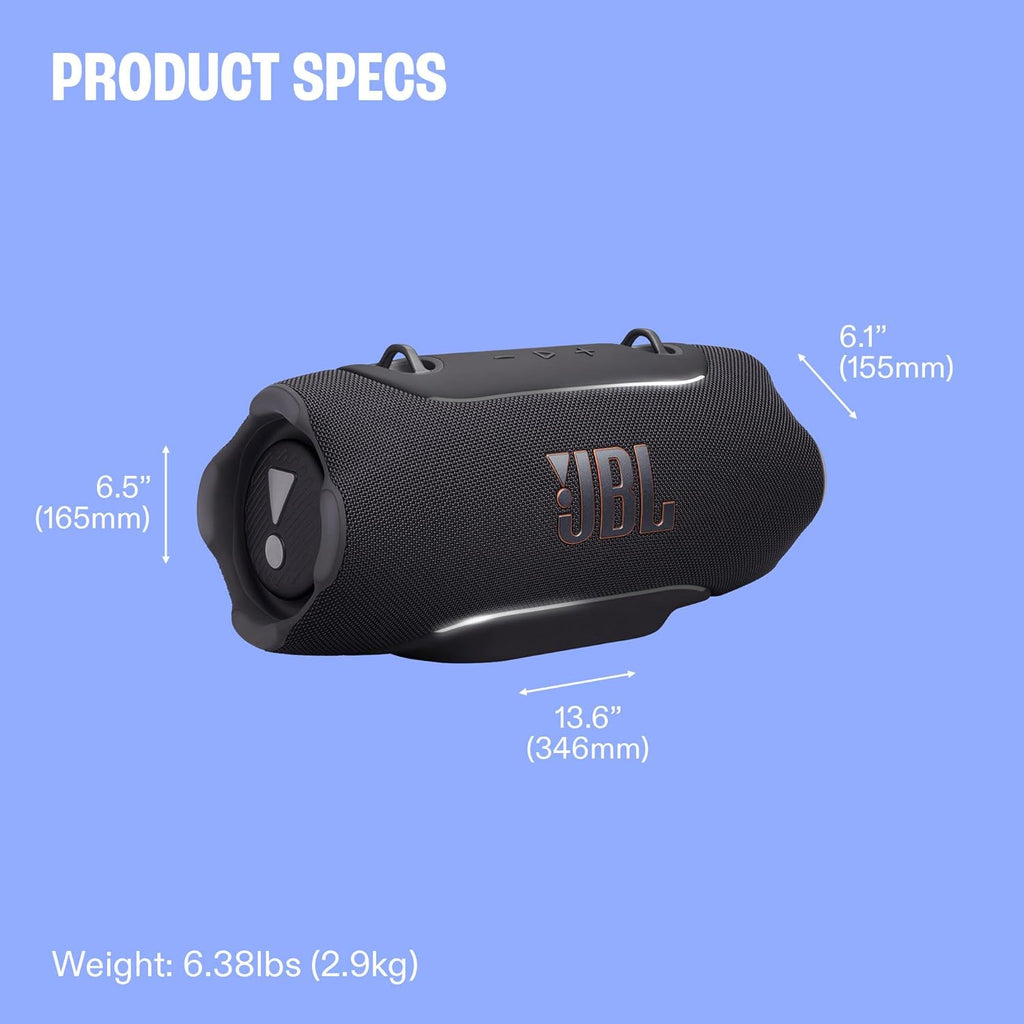 JBL Xtreme 5 - Portable Waterproof Speaker with Massive Legendary JBL Sound, Ambient Edge Lighting, Convenient Shoulder Strap, Supports Lossless USB-C Audio, Built-in powerbank & Auracast™ (Black)
