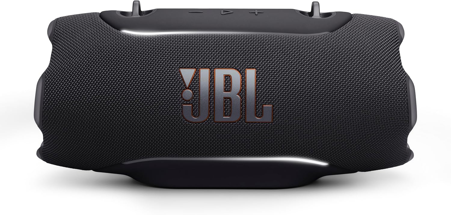 JBL Xtreme 5 - Portable Waterproof Speaker with Massive Legendary JBL Sound, Ambient Edge Lighting, Convenient Shoulder Strap, Supports Lossless USB-C Audio, Built-in powerbank & Auracast™ (Black)