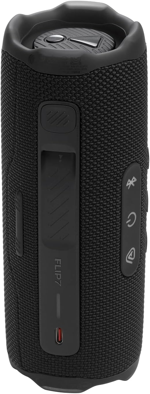 JBL Flip 7 - JBL Pro Sound with AI Sound Boost, up to 16 hours of playtime, multi-speaker connection via Auracast, and waterproof, dustproof, drop-proof design for all adventures – Black. | Bluetooth 5.4, 16 Hours of Battery Life, IP68 Waterproof, JBL Pro