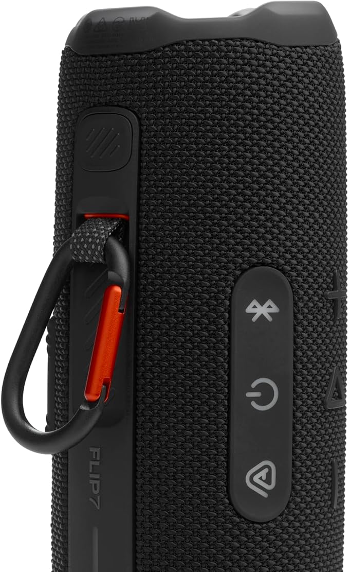 JBL Flip 7 - JBL Pro Sound with AI Sound Boost, up to 16 hours of playtime, multi-speaker connection via Auracast, and waterproof, dustproof, drop-proof design for all adventures – Black. | Bluetooth 5.4, 16 Hours of Battery Life, IP68 Waterproof, JBL Pro
