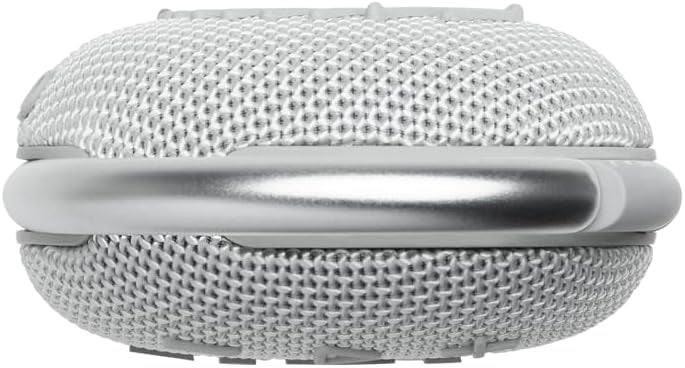 JBL Clip 4 Portable Bluetooth Speaker, 10H Battery, White, JBLCLIP4WHT