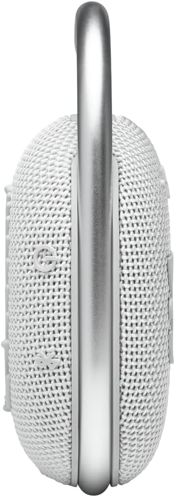 JBL Clip 4 Portable Bluetooth Speaker, 10H Battery, White, JBLCLIP4WHT