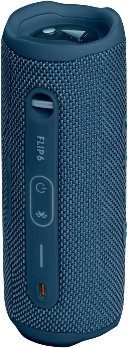 JBL Flip 6 Bluetooth Box in Blue - Waterproof Portable Speaker with 2-Way Speaker System for Powerful Sound - Up to 12 Hours of Wireless Music Play