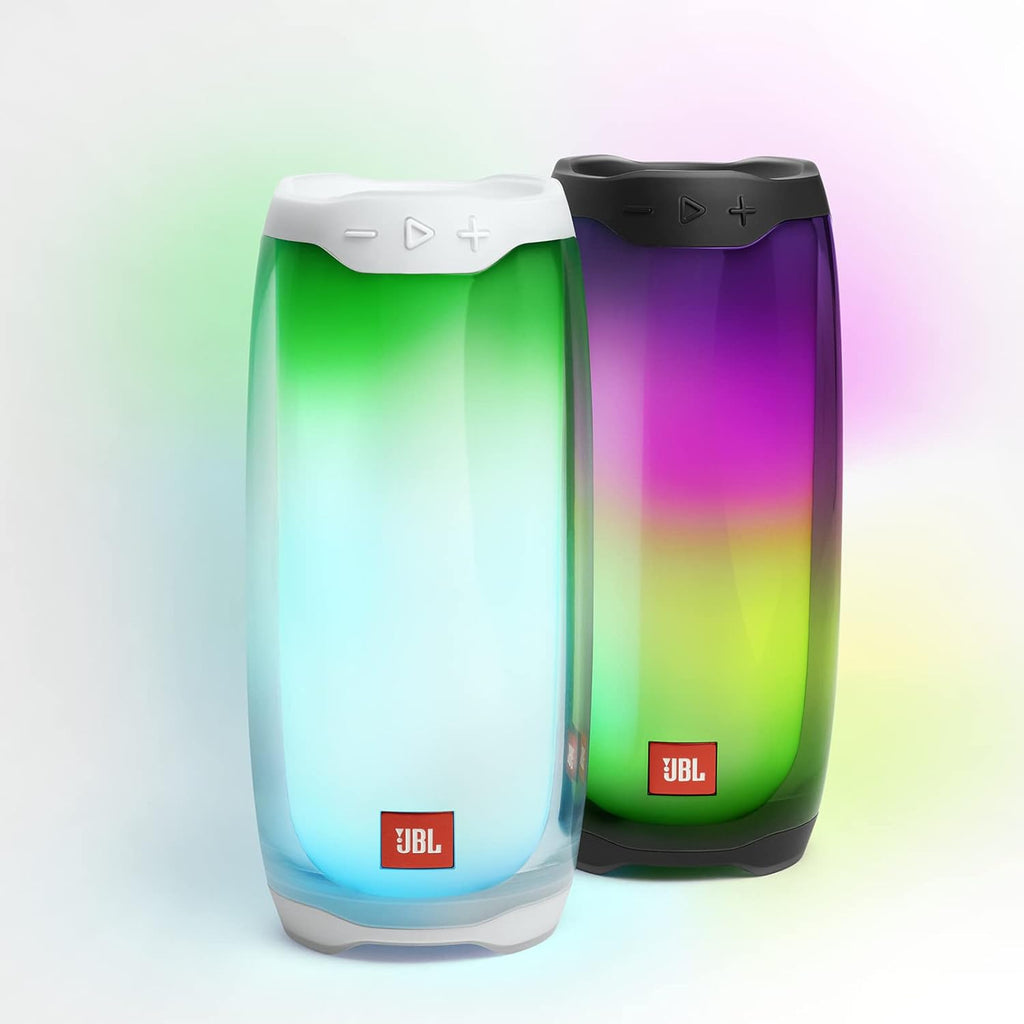 JBL Pulse 4 Portable Bluetooth Speaker, High-Resolution 360-Degree LED Lightshow, Powerful JBL Signature Sound, 12H Battery, IPX7 Waterproof, JBL Connect APP, Easy Sync - Black, JBLPULSE4BLK
