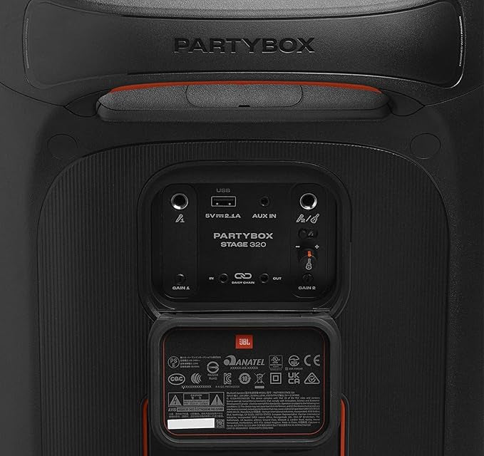 JBL PartyBox Stage 320 - Portable Bluetooth Speaker with divvi Protective Carrying Bag