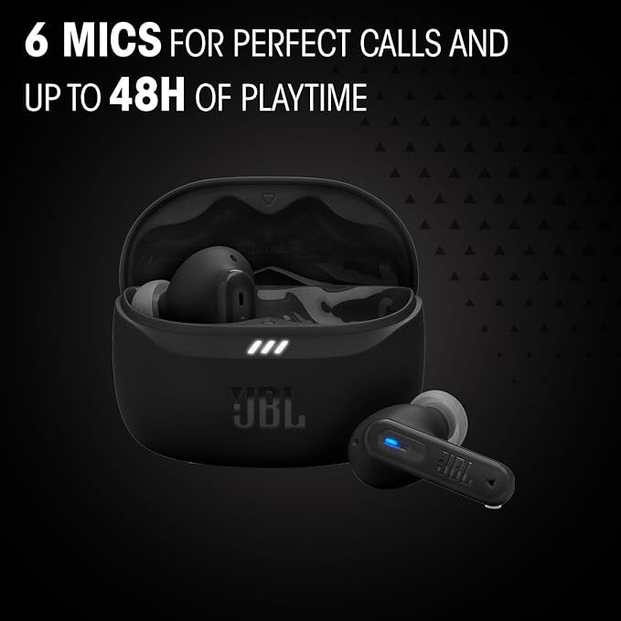 JBL Tune Beam 2 True Wireless Adaptive Noise Cancelling with Smart Ambient Earbuds, Personi-Fi 3.0, Multi-point connection, 6-Mics Technology, 48H Battery, Water and Dust Resistant - JBLTBEAM2TQE